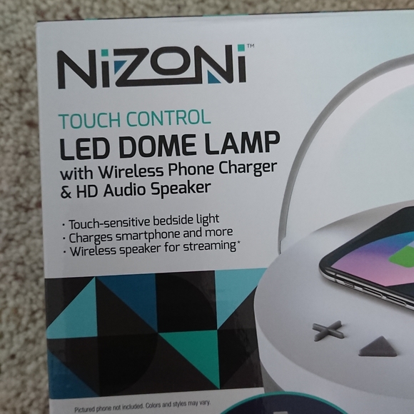 BRAND NEW NIB NiZoni LED DOME LAMP w/wireless Phone Charger & HD Audio Speaker - Picture 8 of 8